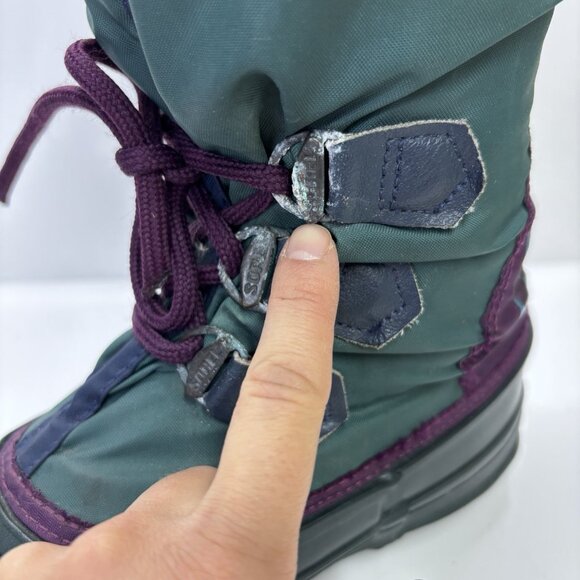 VTG 90s Sorel Womens Freestyle Tall Snow Boots Felt Liner Retro Gorpcore Sz 8 - Picture 10 of 11